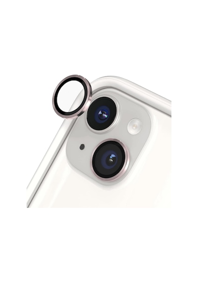 Apple Uyumlu iPhone 15 / 15 Plus Mercek Lens Kamera Koruyucu Pembe