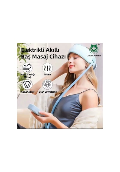 Baş Masaj Aleti Isıtmalı Elektrikli Kafa Hava Basıncı Sıcak Kompres Fizyoterapi Uyku Yardımı Diğer