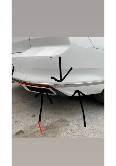Passat B8 ve B8.5 Uyumlu Arka Tampon Çıtası