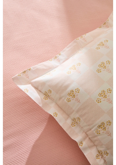 Kaşmir Home Runa %100 Pamuk Çift Kişilik Pike Takımı Rose Rose