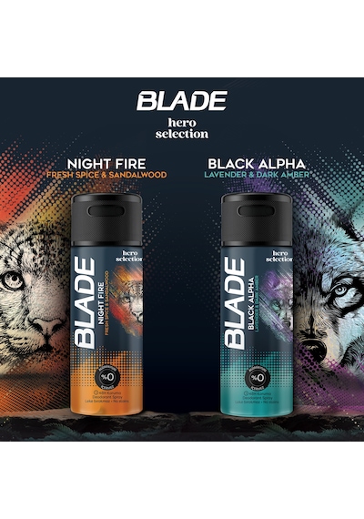 Blade Hero Selection Serisi Night Fire Erkek Deodorant 3x150 Ml Blade Hero Selection Serisi Night Fire Erkek Deodorant 3x150 Ml