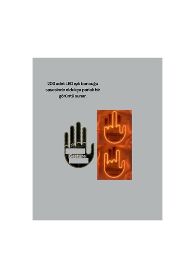 Aracınız İçin Eğlenceli Ve Güvenli İletişim: Led Jest Lambası Uzaktan Kuman - Hs08379198-8 Renkli Renkli