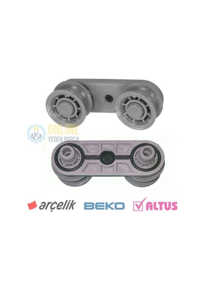 Arçelik Beko Uyumlu Bulaşık Makinesi Sepet Tekerleği Ray Makarası 2 Adet - 407736630