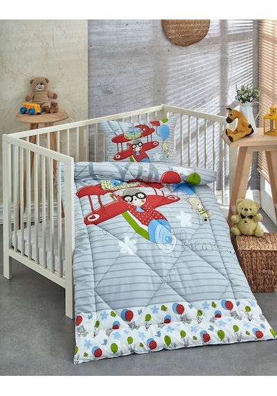 Komfort Home Ranforce Bebek Yorgan Seti Pamuk / V12