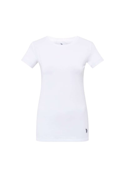 U.S. Polo Assn. Kadın Beyaz Kısa Kollu Yuvarlak Yaka T-Shirt 66002
