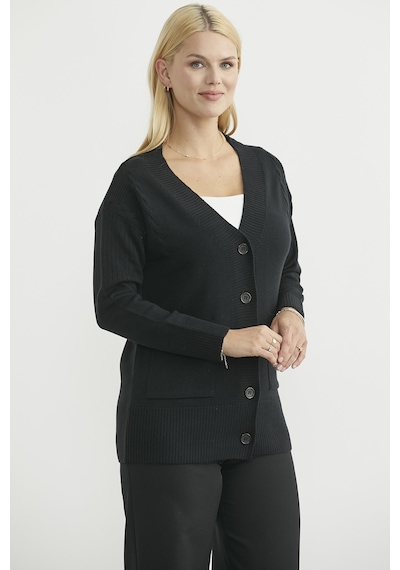 Sementa Oversize Cepli Triko Hırka - Siyah Siyah