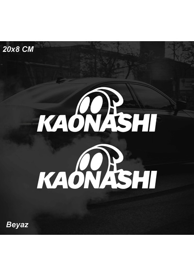Kaonashı Japon Otomobil Sticker Jdm Sticker Motosiklet Araba Laptop Sticker Yapışkanlı Folyo Beyaz