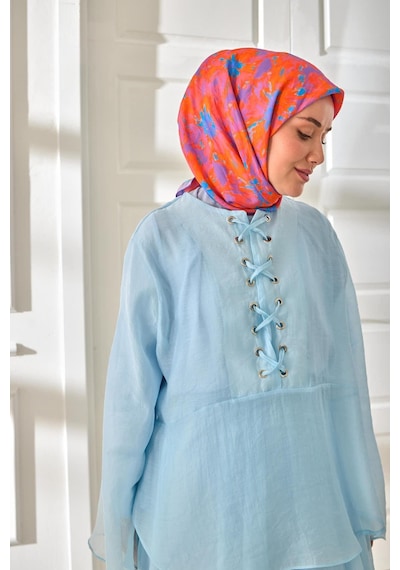 Silk Home Velora Eşarp 161001-33 Mor, Mavi, Turuncu