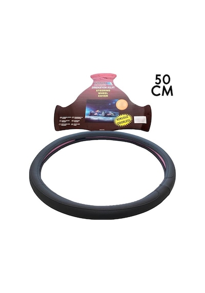 50 cm Direksiyon Kılıfı Geçmeli Ağır Vasıta 49cm 50cm 51cm Çaptaki Direksiyonlarla Uyumlu Siyah