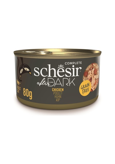 Schesir After Dark Tavuk Et Suyunda Yetişkin Kedi Konservesi 80 Gr