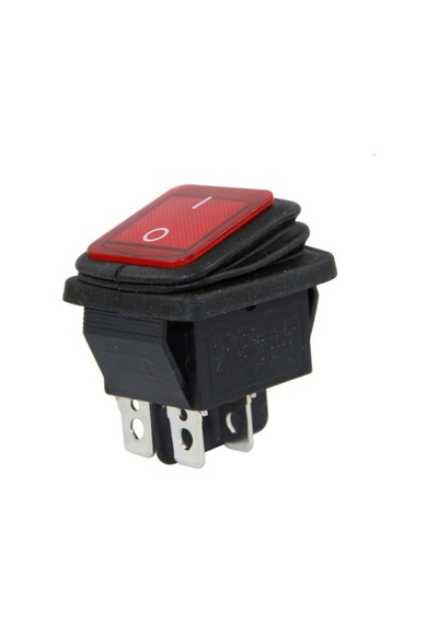 Ayt Ic-104w Geniş Körüklü Işıklı On Off Anahtar Aç Kapa Düğme Buton 27x21x42 Mm