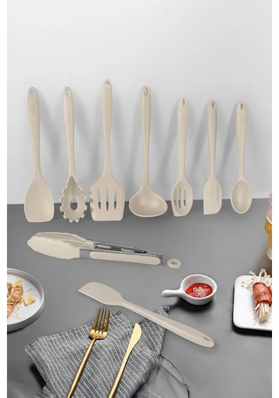 Salvatore 10 Parça Spatula Set Vanilya
