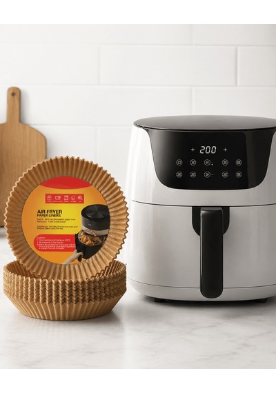 100 Adet Airfryer Kağıdı Su Geçirmez Yağ Tutmaz Pişirme Altlığı Altın