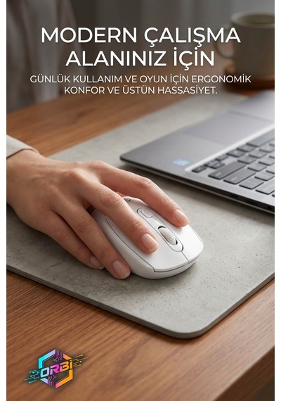 Profosyonel Bluetooth Şarj Edilebilir Kablosuz Ve Çift Mod Sessiz Mouse 800 - 1200 - 1400 Dpı Rb101