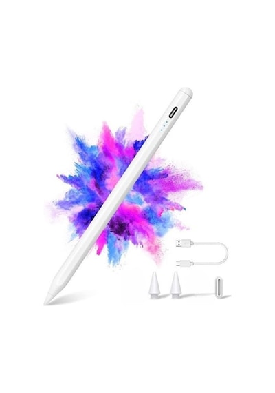 Şarjlı Dokunmatik Kalem İos Android Windows Uyumlu Tablet Telefon İpad Yazı Çizim Kalemi Çift Tıklı