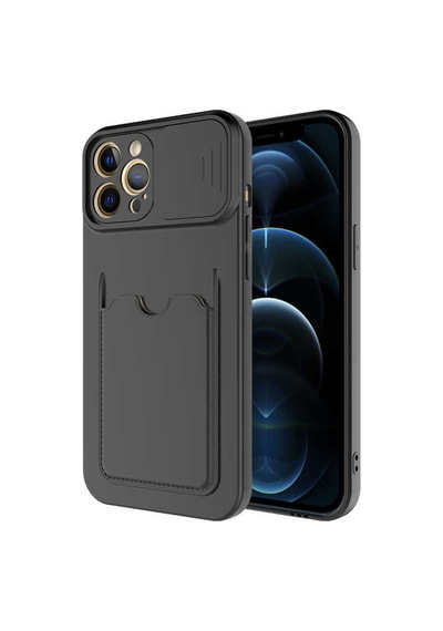 Apple Uyumlu iPhone 12 Pro Kılıf Zore Kartix Kapak Siyah