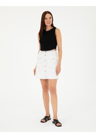 Pierre Cardin Kadın Ekru Etek Dokuma 50284023-vr019