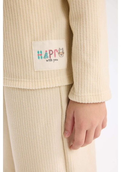 Defacto Kız Çocuk Pijama Takımı Polar Bisiklet Yaka Uzun Kollu Basic Düz Üst Uzun Alt D7745a824wnbg160 Bej Defacto Kız Çocuk Pijama Takımı Polar Bisiklet Yaka Uzun Kollu Basic Düz Üst Uzun Alt D7745a824wnbg160 Bej