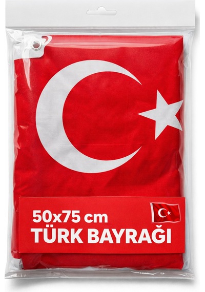 50x75 Cm Alpaka Kumaş Türk Bayrağı Dikişli Kenar, Balkon Ve Dış Mekan Kullanıma Uygun Tek Ebat