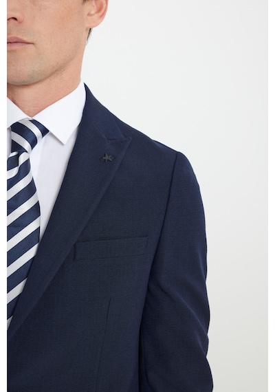 Ac&co Erkek Lacı Slim Fit Dar Kesim Kırlangıç Yaka Gofre Desenli Takım Elbise