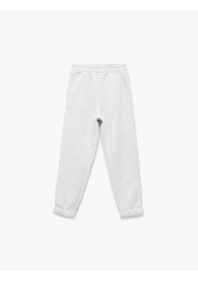 Koton Şardonlu Cep Detaylı Basic Jogger Eşofman Altı Gri 7wkg40015ak