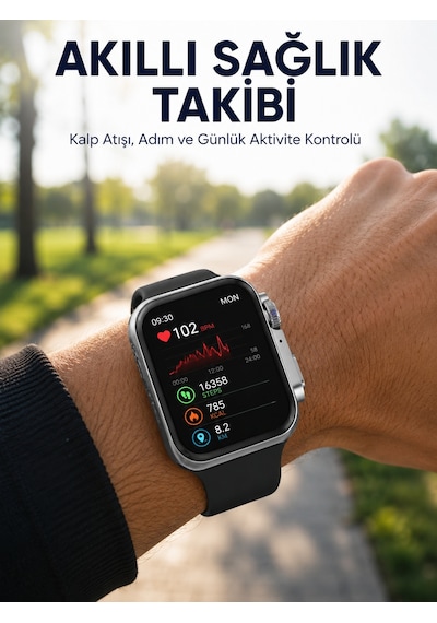 Rs12 Pro+ 2025 Serisi Uzun Şarj Süreli Garantili Full Ekranlı Özel Üretim Akıllı Saat 2gb Hafıza, Amoled, Gps, Sesli Arama Yeni Nesil