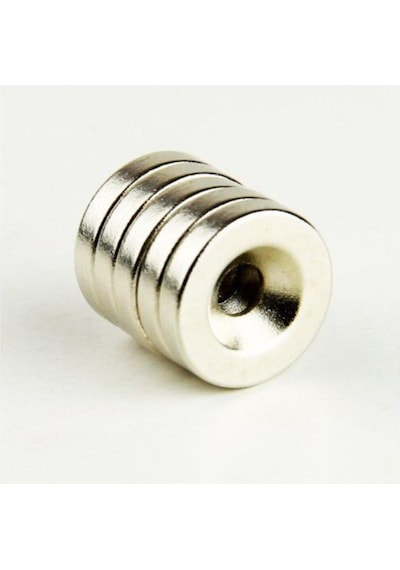 5 Adet 10mm X 3mm Havşa Delikli Güçlü Neodyum Mıknatıs