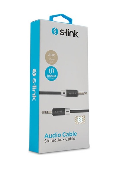 S-link Sl-sp70 1m Siyah 3.5mm Stereo Ses Kablosu