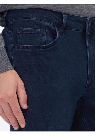 Kip Lacivert Slim Fit Denim Pamuk Karışımlı Pantolon Lacivert -
