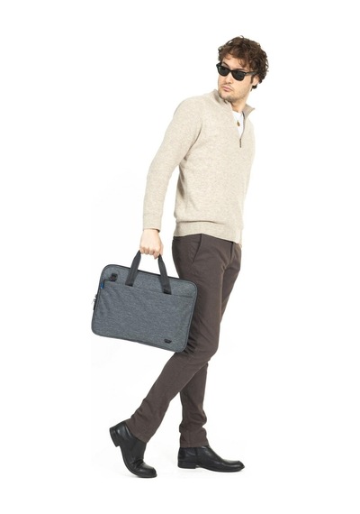 Necati Çanta Macbook Organizer Laptop Evrak Çantası 15.6 & 16 Inç Gri-1642 Gri