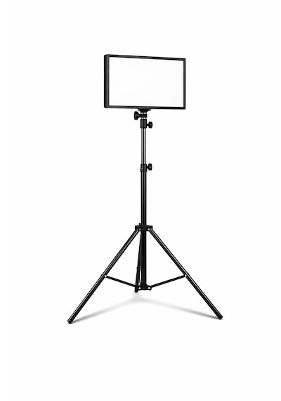 Kare Soft Işık Profosyonel Led Panel Makeup Fotoğraf Video Çekim Işığı Güçlendirilmiş Tripod 2.10 Cm Siyah