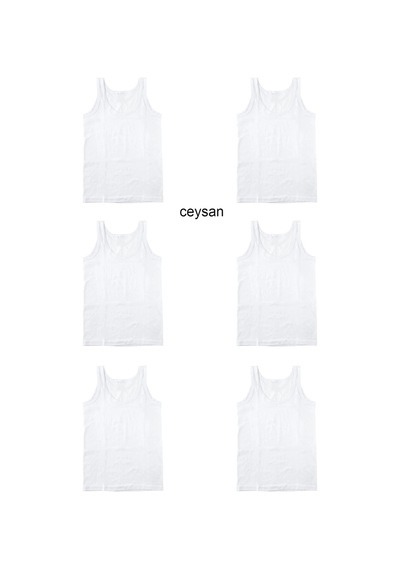 Ceysan 6'lı Paket %100 Pamuklu Erkek Çocuk Atlet 001