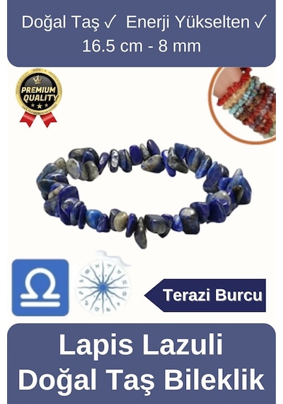 Özel Üretim  Yükselten Esnek İp Terazi Burcu Gerçek Lapis Lazuli Doğal Taş Unisex Bileklik Çok Renkli