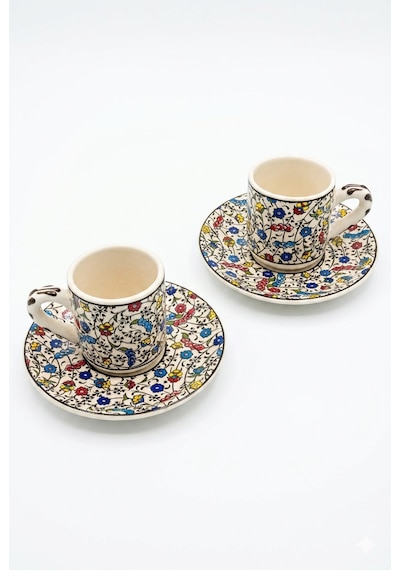 Topkapı İşi Osmanlı Fincan Set Çok Renkli