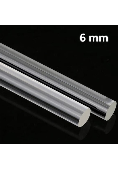 Pleksi Çubuk Akrilik Şeffaf Pleksiglass 6 Mm