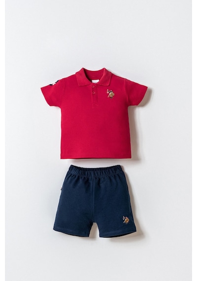 U.s. Polo Assn. Erkek Bebek Kırmızı Şort Takım 5274-49980 Kırmızı