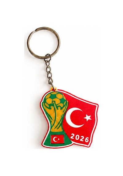 Futbol Temalı Koleksiyonluk Anahtarlık Seti 6'lı Taraftar Ve Kupa Figürlü Metal Anahtarlık