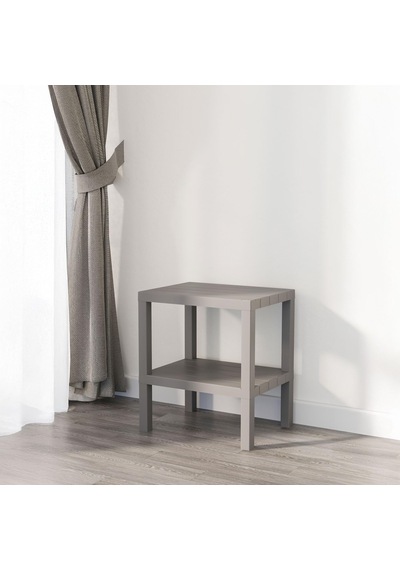 Modüler 2 Katlı Çok Amaçlı Plastik Raf - 38x50x29 Cm Banyo, Mutfak Ve Tezgah Üstü Organizeri - Aletsiz Kolay Kurulum Gri Açık Beyaz