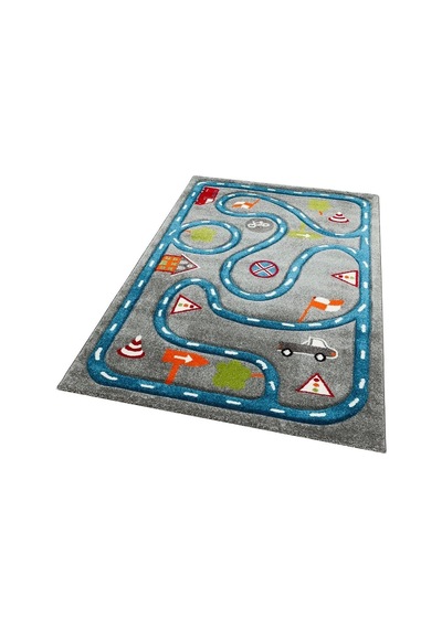 Eko Halı Kids Kds 19 Grey Blue Çocuk Halısı Gri-mavi Gri - Mavi