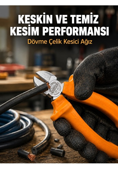 Mey İthalat Profesyonel Kullanıma Uygun Dövme Çelik Yan Keski