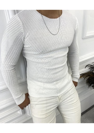 Elku Moda Elkumoda Kazak Slim Fit Triko Dar Kesim Kazak-1887