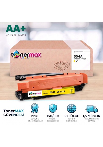 Hp 654a Cf332a Sarı Uyumlu Toner Aa Plus / Color Laserjet Enterprise M651