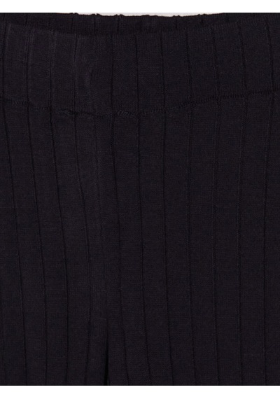 Lcw Modest Lacivert Beli Lastikli Fitilli Kadın Triko Pantolon