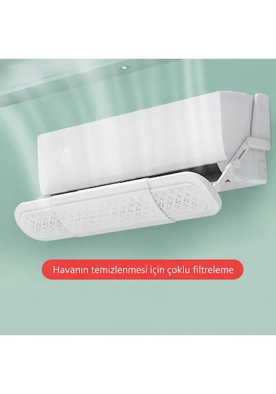 Evrensel Ayarlanabilir Delikli Hava Yönlendirici Klima Aparatı Metal Tokalı Split Tipi Sperlik Greatech