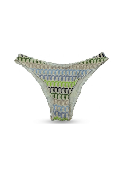 Kadın Plaj Giyim Dantel Krem Desenli Bikini Alt Bb2392 Çok Renkli