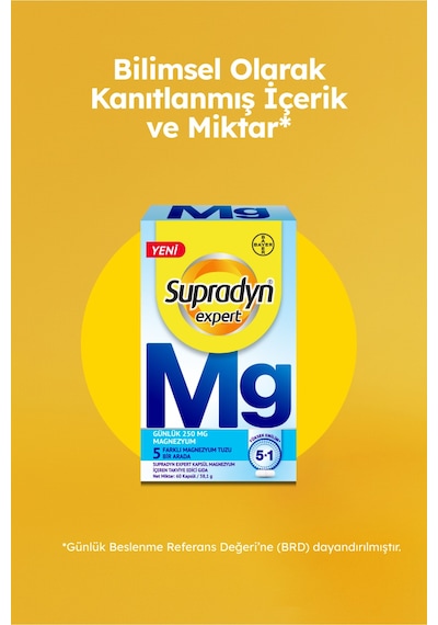 Supradyn Expert Mg 5 Farklı Magnezyum İçeren 60 Kapsül Takviye Edici Gıda