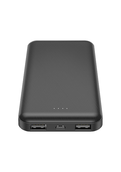 Xipin PX102 Hızlı Şarj Özellikli LED Göstergeli Dual USB Taşınabilir Akıllı Powerbank 10000mAh Siyah