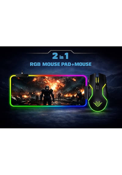 Preo GMP-07 RGB Lazer Oyuncu Mouse + Mouse Pet