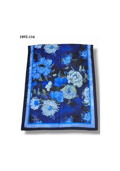 Velscarfs Soft Pamuk Şal Lacivert 1092-116 Çok Renkli