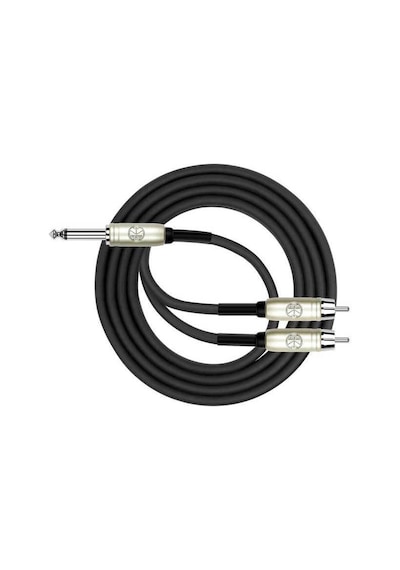 Kirlin 2Mt. Y Kablo 1/4'' Mono Erkek - 2Xrca Erkek